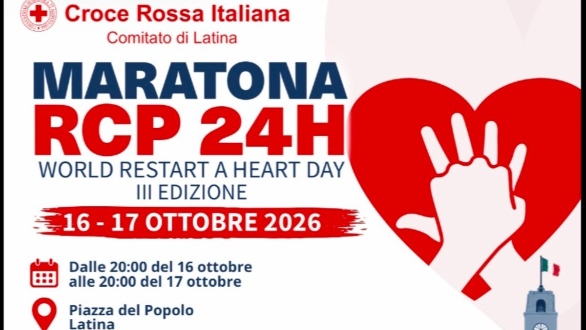 A Latina torna la Maratona sulla rianimazione cardiopolmonare della Croce Rossa. - 