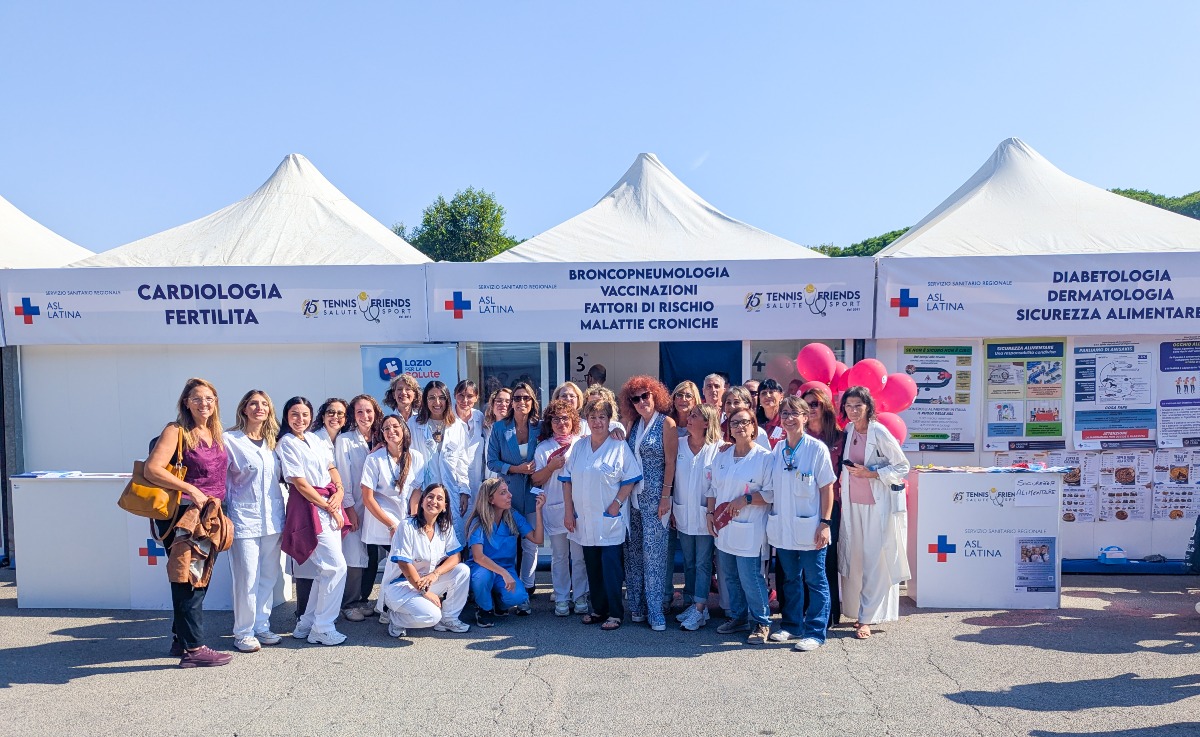 Asl di Latina - Screening, visite e consulenze: 650 cittadini a "Tennis and Friends" - 
