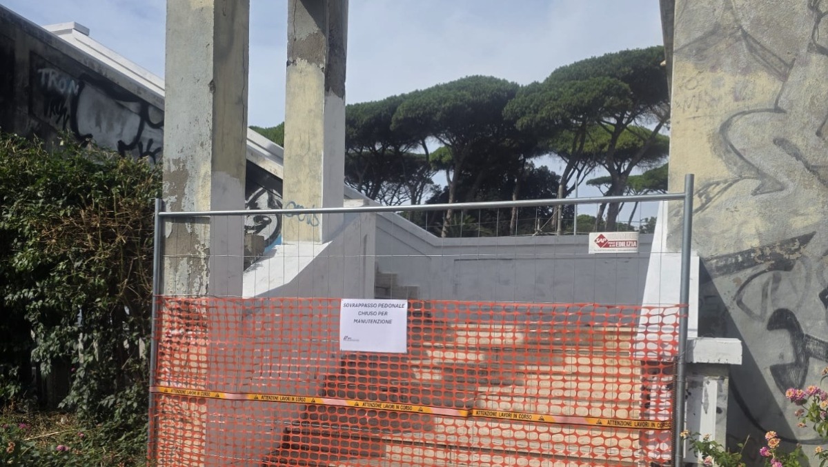 Stazione di Anzio: chiuso da oggi il cavalcavia pedonale per lavori di manutenzione - 