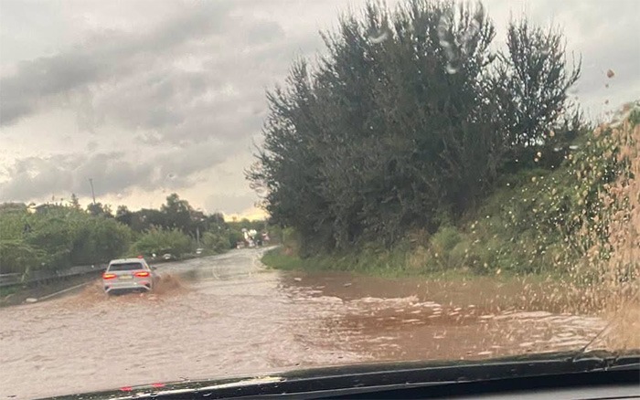 Allerta Meteo nel Lazio: forti temporali e rischio idrogeologico - foto dalla pagina "Via Pontina S.S.148"