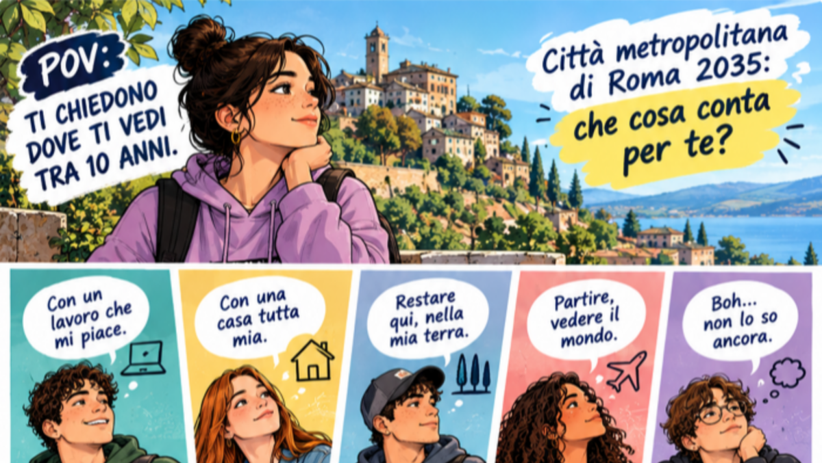 “Città metropolitana di Roma 2035: che cosa conta per te?”, sei hai tra i 15 e i 34 anni puoi dire la tua! - 