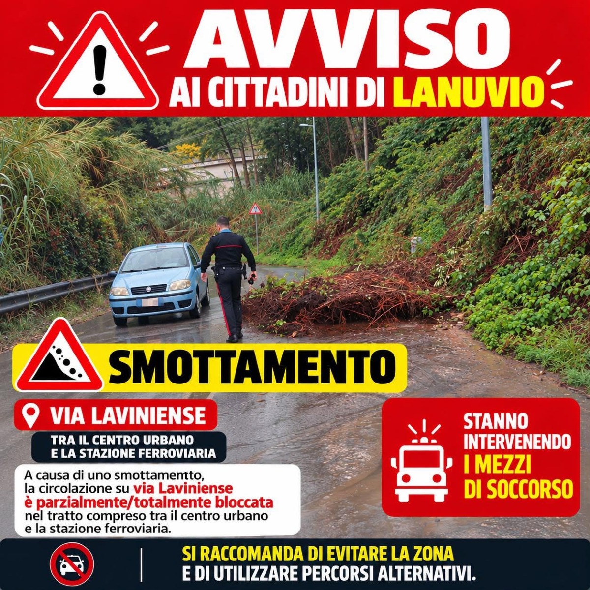 Smottamento Via Laviniense_Lanuvio