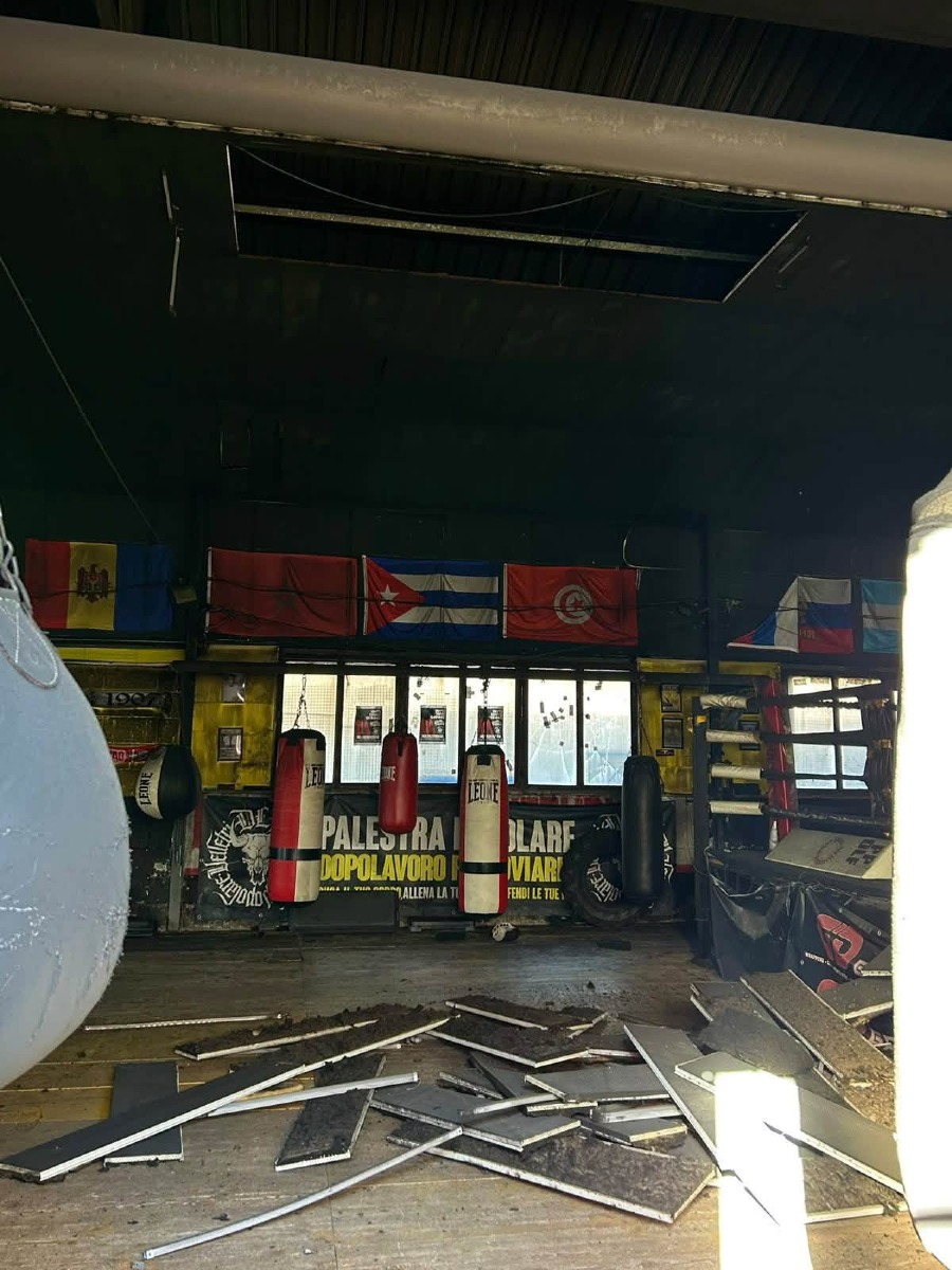 Incendio palestra Velletri